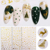 1 Sheet 3D Gold Leaf Flower Design Transfer Stickers Decals Decoration Nail Art Accessories DIY Tips Papers