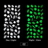 Luminous Effect 3D Leaf Flower Design Hallowee Nail Art Shinning Glitter Nail Art Sticker Decoration Manicures Tips Tool  Summer
