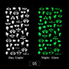 Luminous Effect 3D Leaf Flower Design Hallowee Nail Art Shinning Glitter Nail Art Sticker Decoration Manicures Tips Tool  Summer