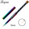 Rainbow Nail Brush Gel Brush  For Manicure Acrylic UV Gel Extension Pen For Nail Polish Painting Drawing Brush Paint Tools