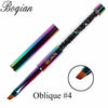 Rainbow Nail Brush Gel Brush  For Manicure Acrylic UV Gel Extension Pen For Nail Polish Painting Drawing Brush Paint Tools