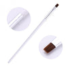 1 Pc Gradient Drawing Painting Brush Pink Rhinestone Handle UV Gel Painting Pen DIY for Nail Art Design Tool
