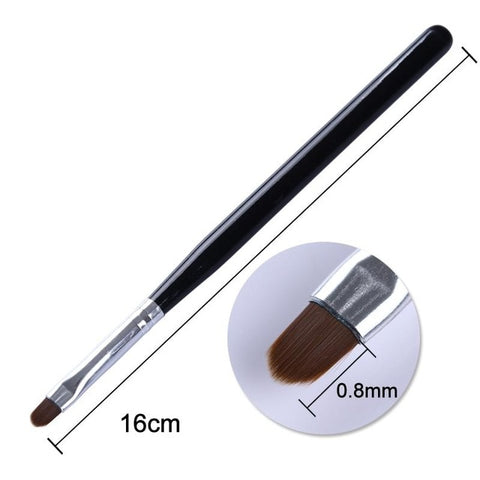 1 Pc Gradient Drawing Painting Brush Pink Rhinestone Handle UV Gel Painting Pen DIY for Nail Art Design Tool