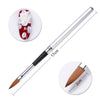 1 Pc Gradient Drawing Painting Brush Pink Rhinestone Handle UV Gel Painting Pen DIY for Nail Art Design Tool