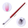 1 Pc Gradient Drawing Painting Brush Pink Rhinestone Handle UV Gel Painting Pen DIY for Nail Art Design Tool