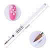 1 Pc Gradient Drawing Painting Brush Pink Rhinestone Handle UV Gel Painting Pen DIY for Nail Art Design Tool