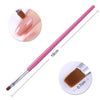 1 Pc Gradient Drawing Painting Brush Pink Rhinestone Handle UV Gel Painting Pen DIY for Nail Art Design Tool