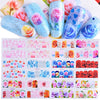 Valentines Manicure Love Letter Flower Sliders for Nails Inscriptions Nail Art Decoration Water Sticker Tips