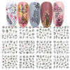 Valentines Manicure Love Letter Flower Sliders for Nails Inscriptions Nail Art Decoration Water Sticker Tips