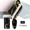 1 Box 4*100cm Nail Foils Marble Series Nail Art Transfer Sticker Paper Gold Line Foils Bright Marble DIY Design Decoration