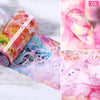 1 Box 4*100cm Nail Foils Marble Series Nail Art Transfer Sticker Paper Gold Line Foils Bright Marble DIY Design Decoration