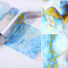 1 Box 4*100cm Nail Foils Marble Series Nail Art Transfer Sticker Paper Gold Line Foils Bright Marble DIY Design Decoration