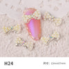 10 pieces of bow nail art jewelry pearl new super flash rhinestones Japanese pearl bow flat nails decoration diamond crystal