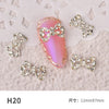 10 pieces of bow nail art jewelry pearl new super flash rhinestones Japanese pearl bow flat nails decoration diamond crystal