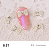 10 pieces of bow nail art jewelry pearl new super flash rhinestones Japanese pearl bow flat nails decoration diamond crystal