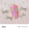 10 pieces of bow nail art jewelry pearl new super flash rhinestones Japanese pearl bow flat nails decoration diamond crystal
