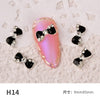 10 pieces of bow nail art jewelry pearl new super flash rhinestones Japanese pearl bow flat nails decoration diamond crystal