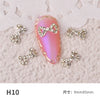 10 pieces of bow nail art jewelry pearl new super flash rhinestones Japanese pearl bow flat nails decoration diamond crystal