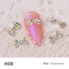 10 pieces of bow nail art jewelry pearl new super flash rhinestones Japanese pearl bow flat nails decoration diamond crystal