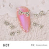 10 pieces of bow nail art jewelry pearl new super flash rhinestones Japanese pearl bow flat nails decoration diamond crystal