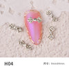 10 pieces of bow nail art jewelry pearl new super flash rhinestones Japanese pearl bow flat nails decoration diamond crystal