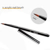 1Pcs/Lot Nail Art Lines Painting Black Pen Brush Striper Daisy Acrylic Fan Gradient Shading UV Gel Polish Tips Flower