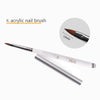 1Pcs/Lot Nail Art Lines Painting Black Pen Brush Striper Daisy Acrylic Fan Gradient Shading UV Gel Polish Tips Flower