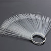 High Quality 50Pcs Display Key Ring Nail Art Tips Pop Stick Fan Polish Practice Wheel Kit