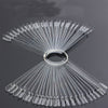 High Quality 50Pcs Display Key Ring Nail Art Tips Pop Stick Fan Polish Practice Wheel Kit