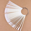 High Quality 50Pcs Display Key Ring Nail Art Tips Pop Stick Fan Polish Practice Wheel Kit