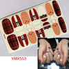 14Tips/Sheet Christmas/Halloween Nail Art Stickers Festival Pumpkin Wraps Waterproof Full DIY Manicure Accessories