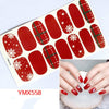 14Tips/Sheet Christmas/Halloween Nail Art Stickers Festival Pumpkin Wraps Waterproof Full DIY Manicure Accessories