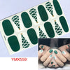 14Tips/Sheet Christmas/Halloween Nail Art Stickers Festival Pumpkin Wraps Waterproof Full DIY Manicure Accessories