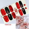 14Tips/Sheet Christmas/Halloween Nail Art Stickers Festival Pumpkin Wraps Waterproof Full DIY Manicure Accessories