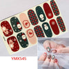14Tips/Sheet Christmas/Halloween Nail Art Stickers Festival Pumpkin Wraps Waterproof Full DIY Manicure Accessories