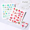 Harunouta Abstract Lady Face Water Decals Fruit Flower Summer Leopard Alphabet Leaves Nail Stickers Water Black Leaf Sliders