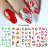 Harunouta Abstract Lady Face Water Decals Fruit Flower Summer Leopard Alphabet Leaves Nail Stickers Water Black Leaf Sliders