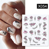 Harunouta Abstract Lady Face Water Decals Fruit Flower Summer Leopard Alphabet Leaves Nail Stickers Water Black Leaf Sliders