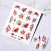 Harunouta Abstract Lady Face Water Decals Fruit Flower Summer Leopard Alphabet Leaves Nail Stickers Water Black Leaf Sliders