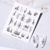 Harunouta Abstract Lady Face Water Decals Fruit Flower Summer Leopard Alphabet Leaves Nail Stickers Water Black Leaf Sliders