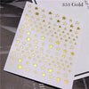 1pcs 3D Golden Silver White Black Star Nail Art Sticker Geometry Star Sticker DIY Transfer nail Decal designs Nail Accessories