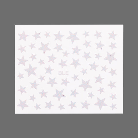 1pcs 3D Golden Silver White Black Star Nail Art Sticker Geometry Star Sticker DIY Transfer nail Decal designs Nail Accessories