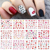 Valentines Manicure Love Letter Flower Sliders for Nails Inscriptions Nail Art Decoration Water Sticker Tips