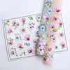 1pc 3D Acrylic Engraved  Nail Sticker Embossed White&Pink Color Flower Water Decals Empaistic Nail Water Slide Decals