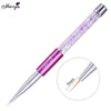 Monja Nail Art Metal Acrylic Liquid Powder Carving UV Gel Extension Builder French Flower Stripe Painting Drawing Liner Brush