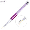 Monja Nail Art Metal Acrylic Liquid Powder Carving UV Gel Extension Builder French Flower Stripe Painting Drawing Liner Brush