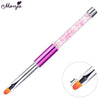 Monja Nail Art Metal Acrylic Liquid Powder Carving UV Gel Extension Builder French Flower Stripe Painting Drawing Liner Brush