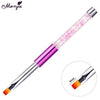Monja Nail Art Metal Acrylic Liquid Powder Carving UV Gel Extension Builder French Flower Stripe Painting Drawing Liner Brush