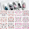 Valentines Manicure Love Letter Flower Sliders for Nails Inscriptions Nail Art Decoration Water Sticker Tips