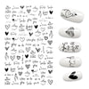 The New 3D Nail Sticker Cool English Letter stickers for nail  Foil Love Heart Design Nails Accessories Fashion Manicure Sticker